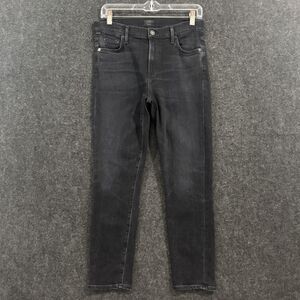 Citizens Of Humanity Rocket Crop Skinny Jeans Women's 28 Black Mid-Rise Ankle